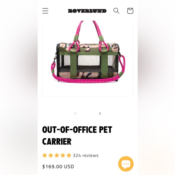 roverlund Dog Roverlund Out Of Office Pet Carrier Camo Size Large